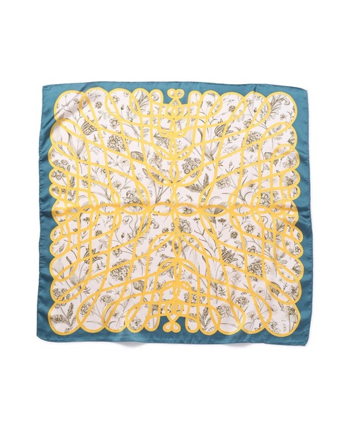 VIS（ビス）の「70×70フラワースカーフ（バンダナ/スカーフ・レディース・グリーン/ライトグリーン/クリーム・FREE）」の15枚目の写真