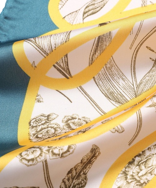 VIS（ビス）の「70×70フラワースカーフ（バンダナ/スカーフ・レディース・グリーン/ライトグリーン/クリーム・FREE）」の16枚目の写真