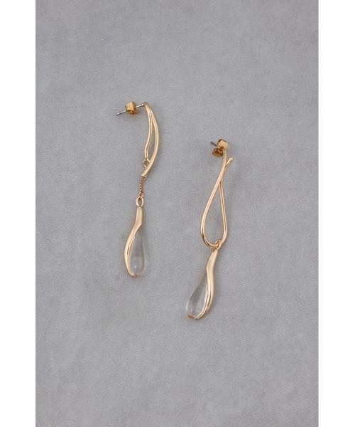 AZUL by moussy(アズールバイマウジー)の「ドロップシェイプドアクリルピアス(ピアス(両耳用)・レディース・クリア/ライム・FREE)」の10枚目の写真
