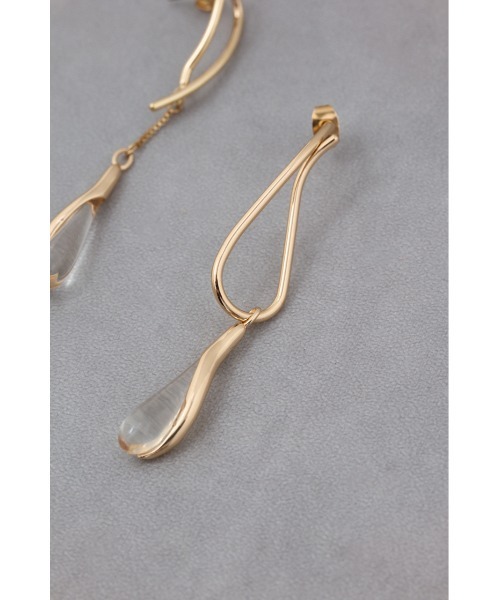 AZUL by moussy(アズールバイマウジー)の「ドロップシェイプドアクリルピアス(ピアス(両耳用)・レディース・クリア/ライム・FREE)」の11枚目の写真