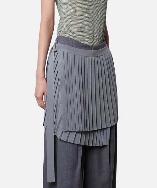 iRENE(アイレネ)の「ニットプリーツスカート / Knit Pleats Skirt(スカート・レディース・オフホワイト/グレー/ブラウン・36)」の22枚目の写真
