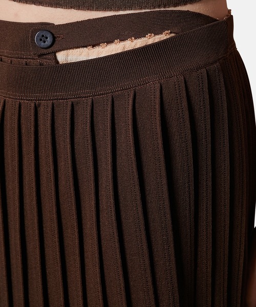 iRENE(アイレネ)の「ニットプリーツスカート / Knit Pleats Skirt(スカート・レディース・オフホワイト/グレー/ブラウン・36)」の8枚目の写真
