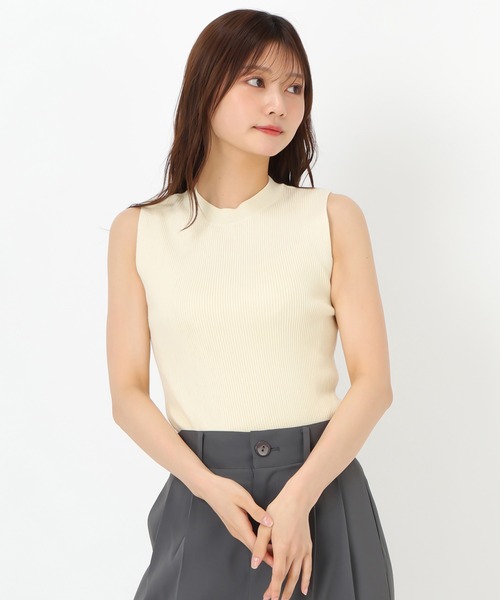 MISCH MASCH（ミッシュマッシュ）の「金ホックリブニットアンサンブル（ニット/セーター・レディース・ホワイト/ライトブルー/イエロー・ﾌﾘ-）」の15枚目の写真