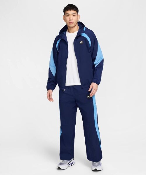 残少 L ナイキ 春夏 ストレッチ ウーブン 上下セット パーカー パンツ 青 NIKE（ナイキ）の「《セットアップ対応商品》ナイキ エア メンズ