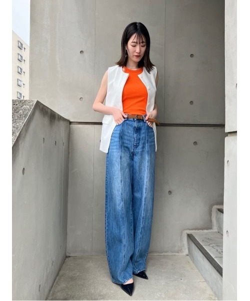allureville(アルアバイル)の「◇ラインデニムパンツ(デニムパンツ・レディース・ブラック/ブルー・1/2)」の17枚目の写真