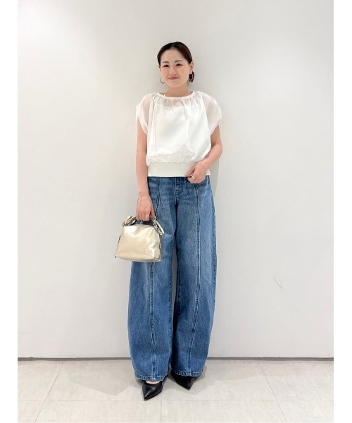 allureville(アルアバイル)の「◇ラインデニムパンツ(デニムパンツ・レディース・ブラック/ブルー・1/2)」の21枚目の写真