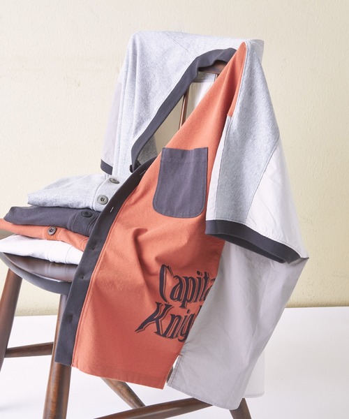 CUBE SUGAR（キューブシュガー）の「異素材切替ドルマンスリーブカーディガン（カーディガン/ボレロ・レディース・ホワイト/マルチ/トップグレー/オレンジ/スミクロ・M）」の13枚目の写真