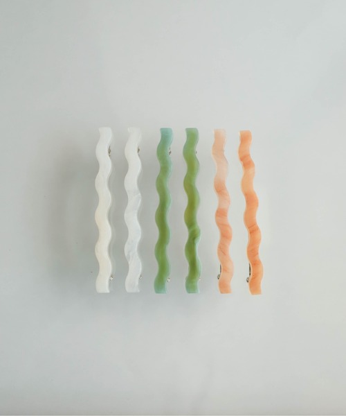 rapiecage(ラピエサージュ)の「アクリルナミナミショートバレッタ(その他ヘアアクセサリー・レディース・ホワイト/グリーン・FREE)」の14枚目の写真