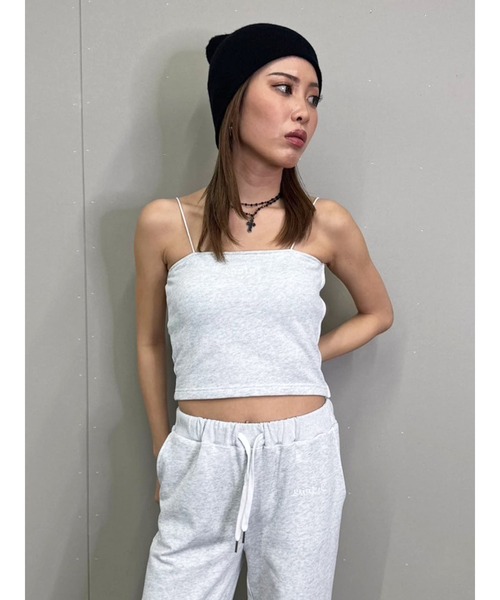 EGOIST（エゴイスト）の「ロゴ刺繍スウェットキャミトップ（キャミソール・レディース・ライトブラウン/ブラック/ライトグレー・FREE）」の9枚目の写真