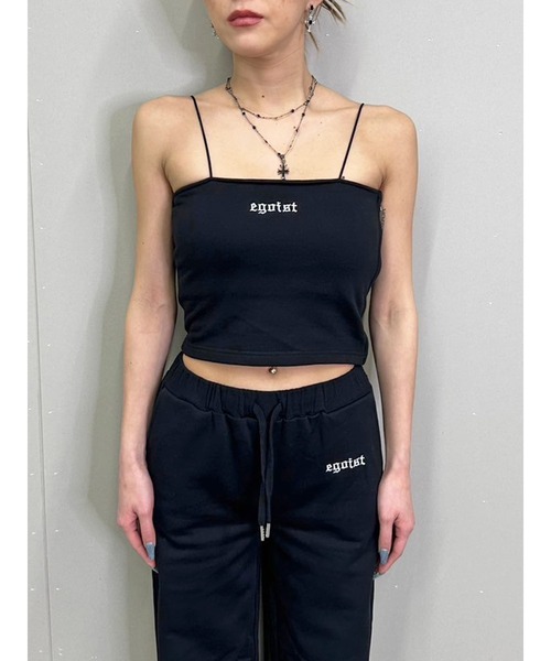 EGOIST（エゴイスト）の「ロゴ刺繍スウェットキャミトップ（キャミソール・レディース・ライトブラウン/ブラック/ライトグレー・FREE）」の10枚目の写真