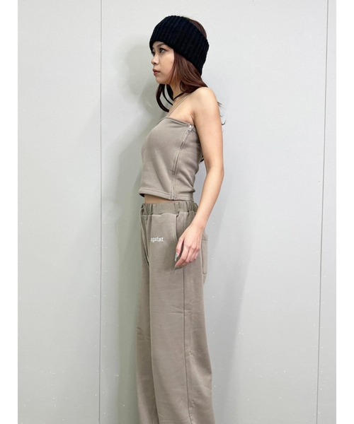 EGOIST（エゴイスト）の「ロゴ刺繍スウェットキャミトップ（キャミソール・レディース・ライトブラウン/ブラック/ライトグレー・FREE）」の19枚目の写真