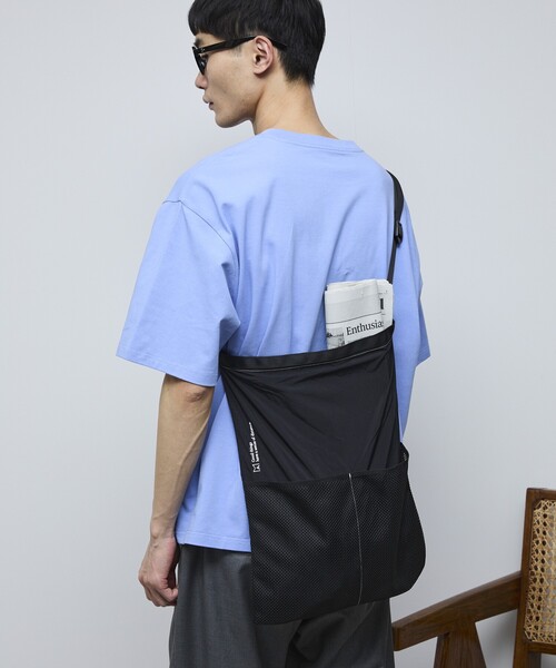 Firsthand（ファーストハンド）の「MA Firsthand/マ ファーストハンド BASIC LOGO刺繍ナイロン2WAY BAG（ショルダーバッグ・メンズ・オフホワイト/ブルー/ブラック・ﾌﾘ-）」の8枚目の写真