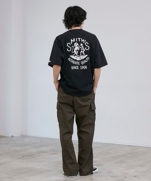 SMITH'S（スミス）の「SMITH’S（スミス）別注エンブレムプリントTシャツ（Tシャツ/カットソー・メンズ・ライトグレー/ブラック・S/XL/L/M）」の9枚目の写真