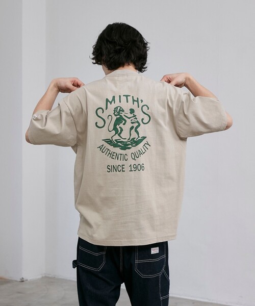 SMITH'S（スミス）の「SMITH’S（スミス）別注エンブレムプリントTシャツ（Tシャツ/カットソー・メンズ・ライトグレー/ブラック・S/XL/L/M）」の15枚目の写真