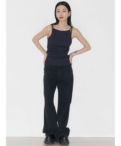 VEQUM（VEQUM）の「【VEQUM】KAI LOOSE JEANS（デニムパンツ・レディース・ブラック/ライトブルー・26/25/24）」の7枚目の写真