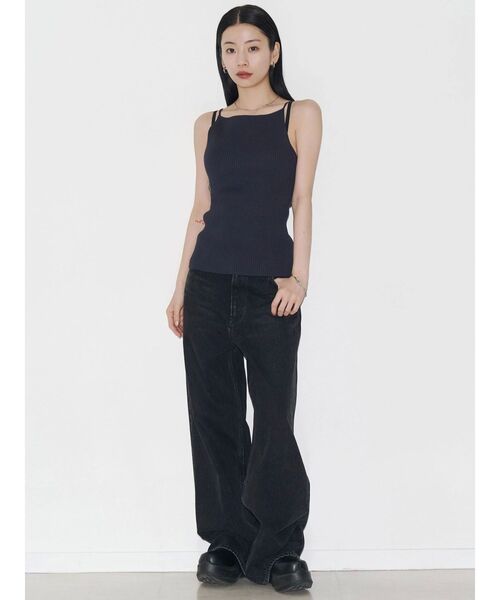 VEQUM（VEQUM）の「【VEQUM】KAI LOOSE JEANS（デニムパンツ・レディース・ブラック/ライトブルー・26/25/24）」の8枚目の写真