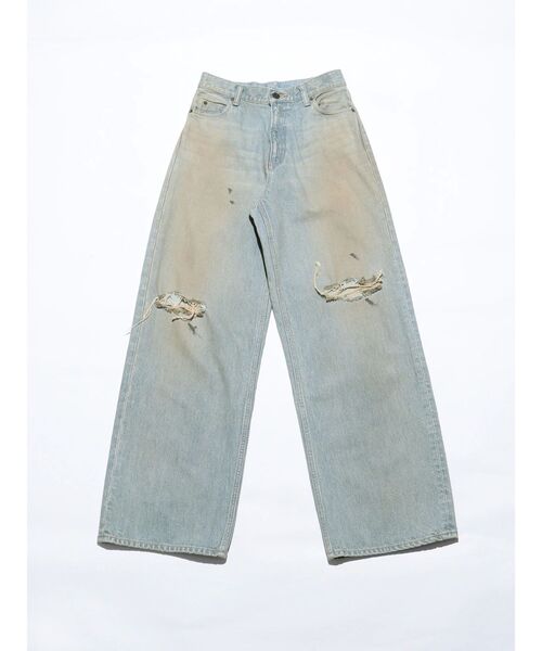 VEQUM（VEQUM）の「【VEQUM】KAI LOOSE JEANS（デニムパンツ・レディース・ブラック/ライトブルー・26/25/24）」の11枚目の写真
