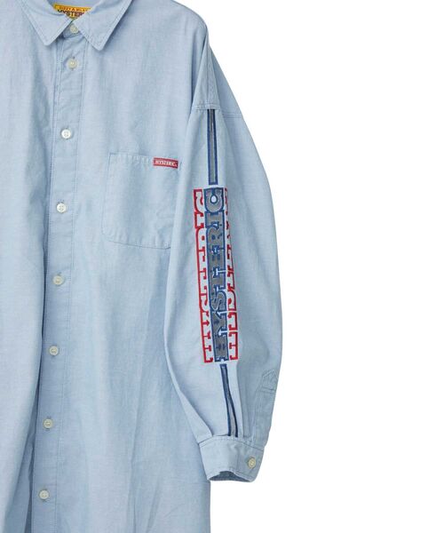 HYSTERIC GLAMOUR(ヒステリックグラマー)の「ELECTRIC LADY刺繍 ダンガリーワンピース(ワンピース・レディース・ブルー・FREE)」の4枚目の写真