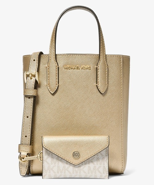 セール】VINCENT メタリック クロスボディ ウィズ ロゴ カードケース  