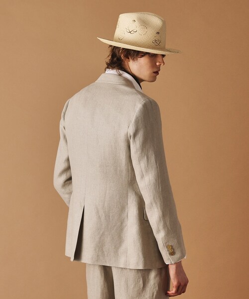 40ｃｔ＆525（フォーティーカラッツアンドゴーニーゴ）の「リネン テーラードジャケット（テーラードジャケット・メンズ・アイボリー/ブラック・02/03）」の5枚目の写真