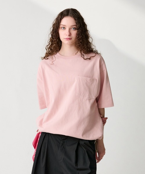 WETTEMPT（ウィテンプト）の「BICOLOR DRAW CORD TEE / バイカラードローコードT（Tシャツ/カットソー・メンズ・ネイビー/オフホワイト/杢グレー/ブラック/ダークネイビー/ピンク/レッド/ブルー/ブラウン・SMALL/MEDIUM/LARGE）」の8枚目の写真