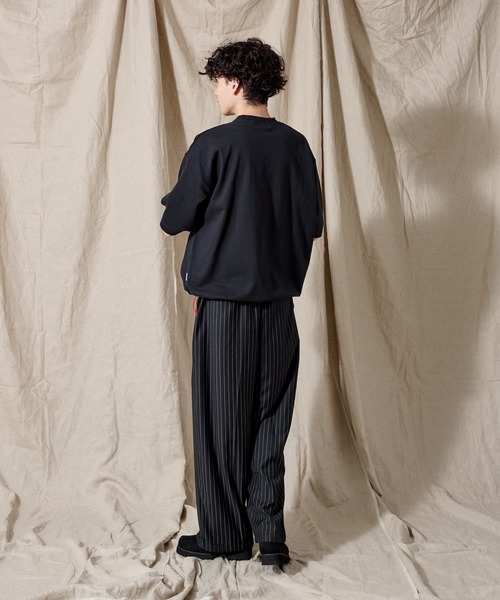 WETTEMPT（ウィテンプト）の「BICOLOR DRAW CORD TEE / バイカラードローコードT（Tシャツ/カットソー・メンズ・ネイビー/オフホワイト/杢グレー/ブラック/ダークネイビー/ピンク/レッド/ブルー/ブラウン・SMALL/MEDIUM/LARGE）」の18枚目の写真