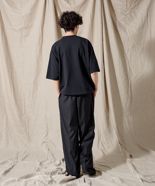 WETTEMPT（ウィテンプト）の「BICOLOR DRAW CORD TEE / バイカラードローコードT（Tシャツ/カットソー・メンズ・ネイビー/オフホワイト/杢グレー/ブラック/ダークネイビー/ピンク/レッド/ブルー/ブラウン・SMALL/MEDIUM/LARGE）」の20枚目の写真