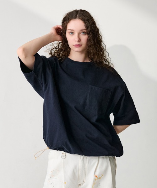 BICOLOR DRAW CORD TEE / バイカラードローコードT（Tシャツ