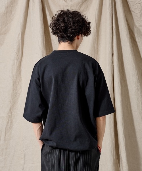 WETTEMPT（ウィテンプト）の「BICOLOR DRAW CORD TEE / バイカラードローコードT（Tシャツ/カットソー・メンズ・ネイビー/オフホワイト/杢グレー/ブラック/ダークネイビー/ピンク/レッド/ブルー/ブラウン・SMALL/MEDIUM/LARGE）」の15枚目の写真