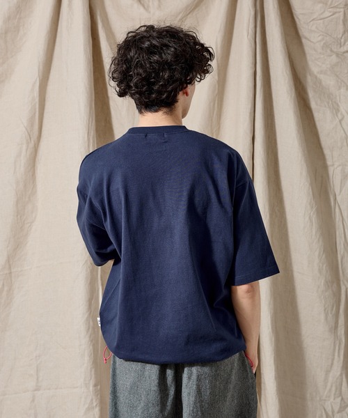 itoさん♡バイカラーコットンリネントップス　新品同様 NATURAL LAUNDRY】 先染めリネンドルマンT｜肌離れの良いリネンTシャツ＊