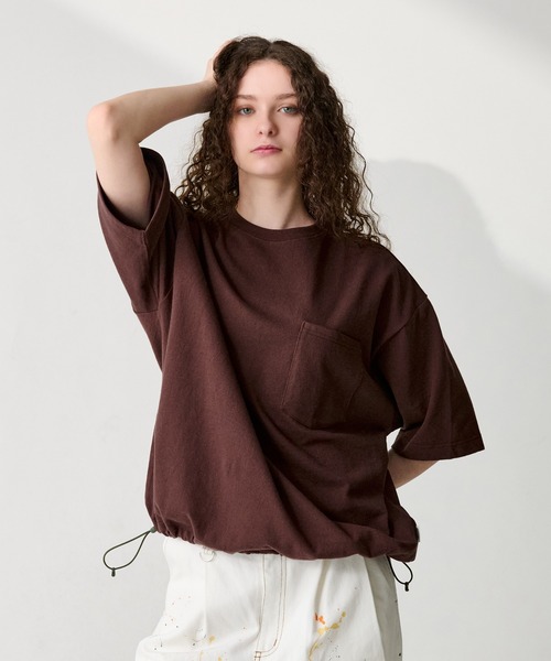 BICOLOR DRAW CORD TEE / バイカラードローコードT（Tシャツ