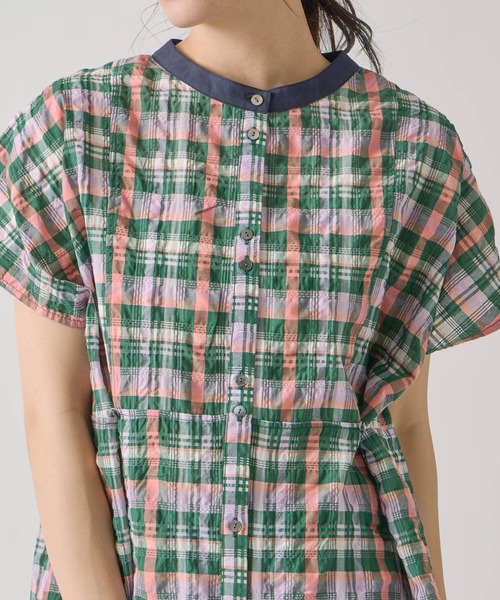 Kelen(ケレン)の「「KELEN / ケレン」 2WAYシルエットブラウス NORMA CHECK(シャツ/ブラウス・レディース・ブラック/グリーン・S/M)」の12枚目の写真