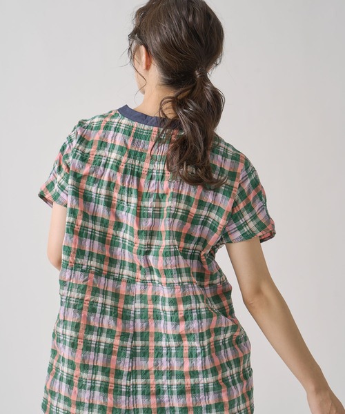 Kelen(ケレン)の「「KELEN / ケレン」 2WAYシルエットブラウス NORMA CHECK(シャツ/ブラウス・レディース・ブラック/グリーン・S/M)」の13枚目の写真