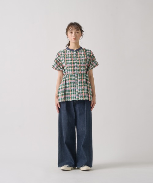 Kelen(ケレン)の「「KELEN / ケレン」 2WAYシルエットブラウス NORMA CHECK(シャツ/ブラウス・レディース・ブラック/グリーン・S/M)」の15枚目の写真
