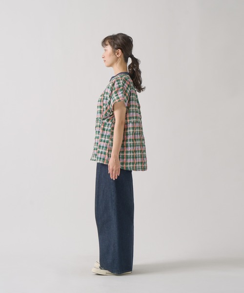 Kelen(ケレン)の「「KELEN / ケレン」 2WAYシルエットブラウス NORMA CHECK(シャツ/ブラウス・レディース・ブラック/グリーン・S/M)」の16枚目の写真