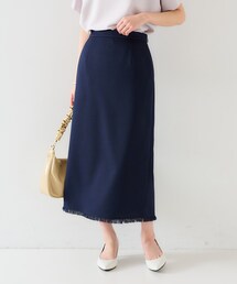 UNTITLED（アンタイトル）の「【オンオフ/ストレッチ】裾フリンジナロースカート（スカート）」