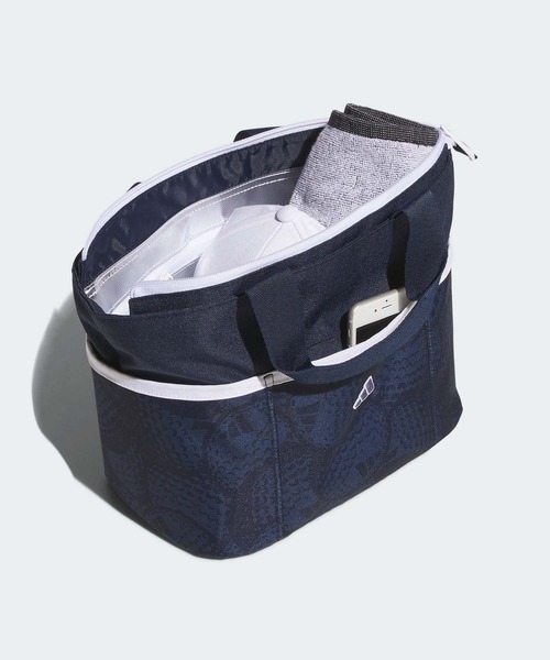 adidas(アディダス)の「保冷ポケット付き ゴルフボールグラフィック ラウンドトート【adidas Golf/アディダスゴルフ】(ハンドバッグ・メンズ・ホワイト/ネイビー・FREE)」の10枚目の写真