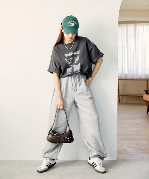 PUBLUX(パブリュクス)の「PUBLUX/パブリュクス ”SOUNDHOUSE” 4キャット アニマルプリントTシャツ 限定展開(Tシャツ/カットソー・レディース・オフホワイト/チャコールグレー・MEDIUM/SMALL/LARGE)」の3枚目の写真