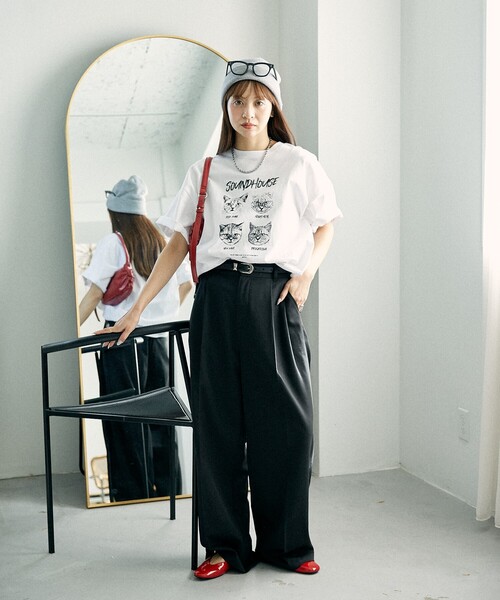 PUBLUX(パブリュクス)の「PUBLUX/パブリュクス ”SOUNDHOUSE” 4キャット アニマルプリントTシャツ 限定展開(Tシャツ/カットソー・レディース・オフホワイト/チャコールグレー・MEDIUM/SMALL/LARGE)」の20枚目の写真