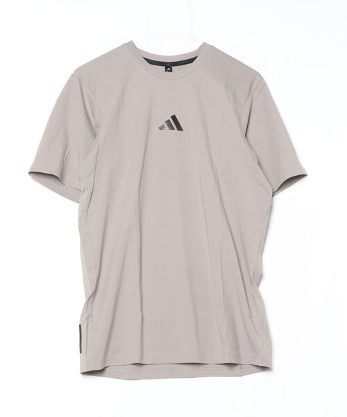 adidas(アディダス)の「アディダス adidas プレミアム アクティブ レギュラーフィット ダブルニット 半袖Tシャツ(Tシャツ/カットソー・メンズ・ブラック/ベージュ・S/M/L/LL/3L)」の2枚目の写真
