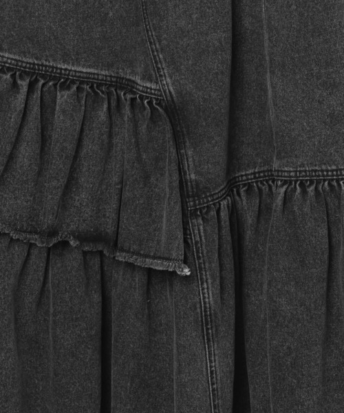 PAGEBOY（ページボーイ）の「ケミカルフリルスカート（デニムスカート・レディース・ブラック/ブルー・FREE）」の21枚目の写真