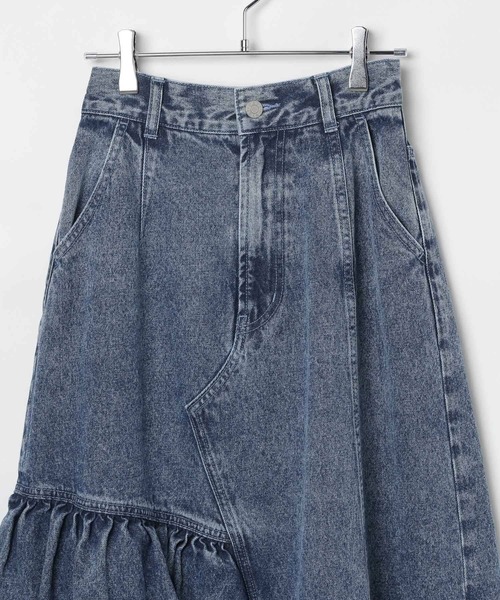 PAGEBOY（ページボーイ）の「ケミカルフリルスカート（デニムスカート・レディース・ブラック/ブルー・FREE）」の16枚目の写真