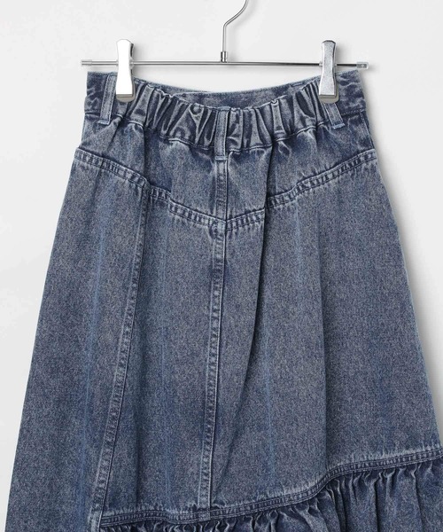 PAGEBOY（ページボーイ）の「ケミカルフリルスカート（デニムスカート・レディース・ブラック/ブルー・FREE）」の17枚目の写真