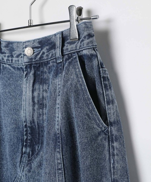 PAGEBOY シアーブリーチデニムスカートブルー Sサイズ PAGEBOY（ページボーイ）の「シアーブリーチデニムスカート