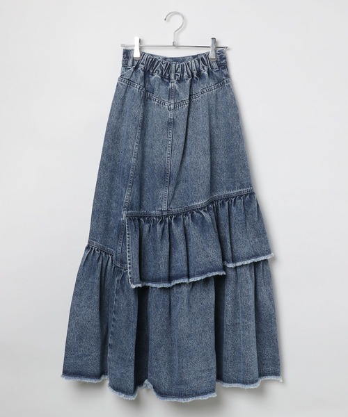 PAGEBOY（ページボーイ）の「ケミカルフリルスカート（デニムスカート・レディース・ブラック/ブルー・FREE）」の19枚目の写真