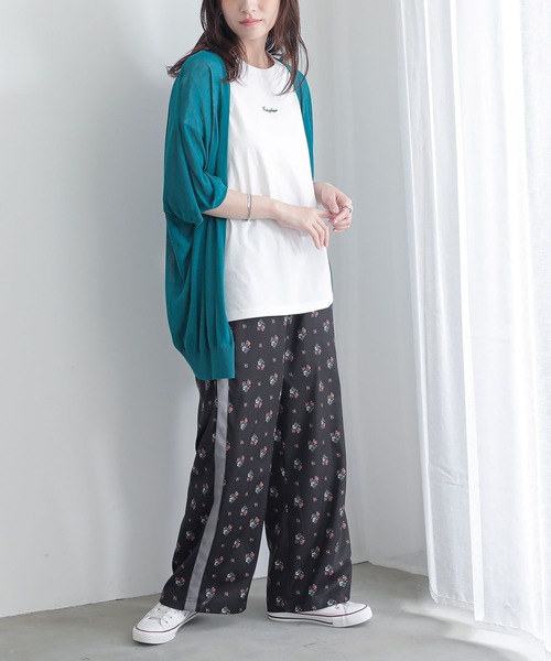 n'OrLABEL(ノアールレーベル)の「『サイドラインフラワープリントパンツ』(その他パンツ・レディース・グレー/ブラック・1/2)」の7枚目の写真