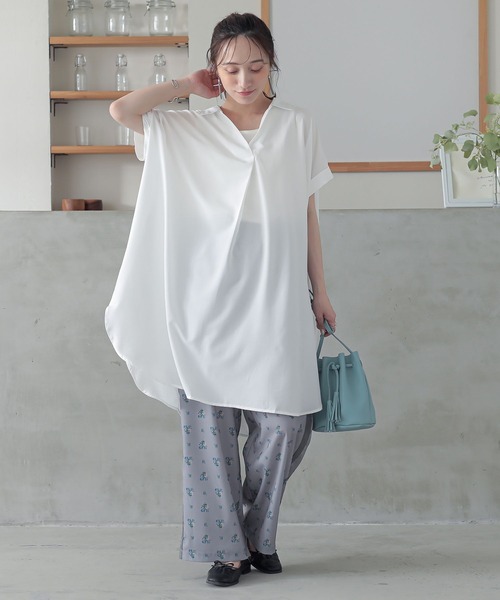 n'OrLABEL(ノアールレーベル)の「『サイドラインフラワープリントパンツ』(その他パンツ・レディース・グレー/ブラック・1/2)」の11枚目の写真