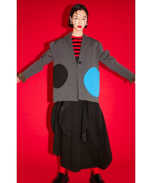 RANDOM CIRCLE DOCKING KNIT JK（テーラードジャケット）｜OMMO