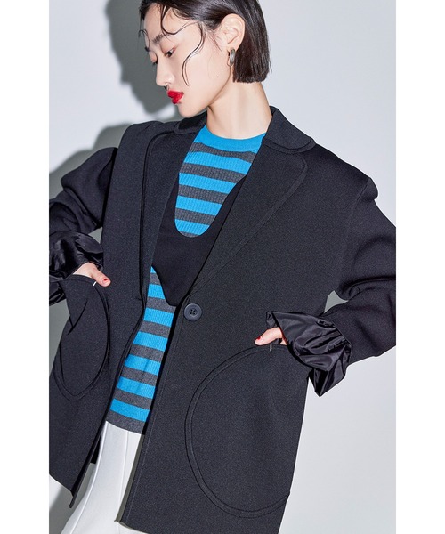 RANDOM CIRCLE DOCKING KNIT JK（テーラードジャケット）｜OMMO