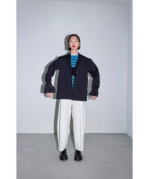 RANDOM CIRCLE DOCKING KNIT JK（テーラードジャケット）｜OMMO